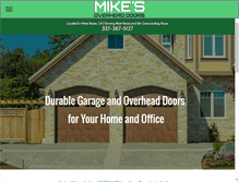Tablet Screenshot of mikesoverheaddoors.com